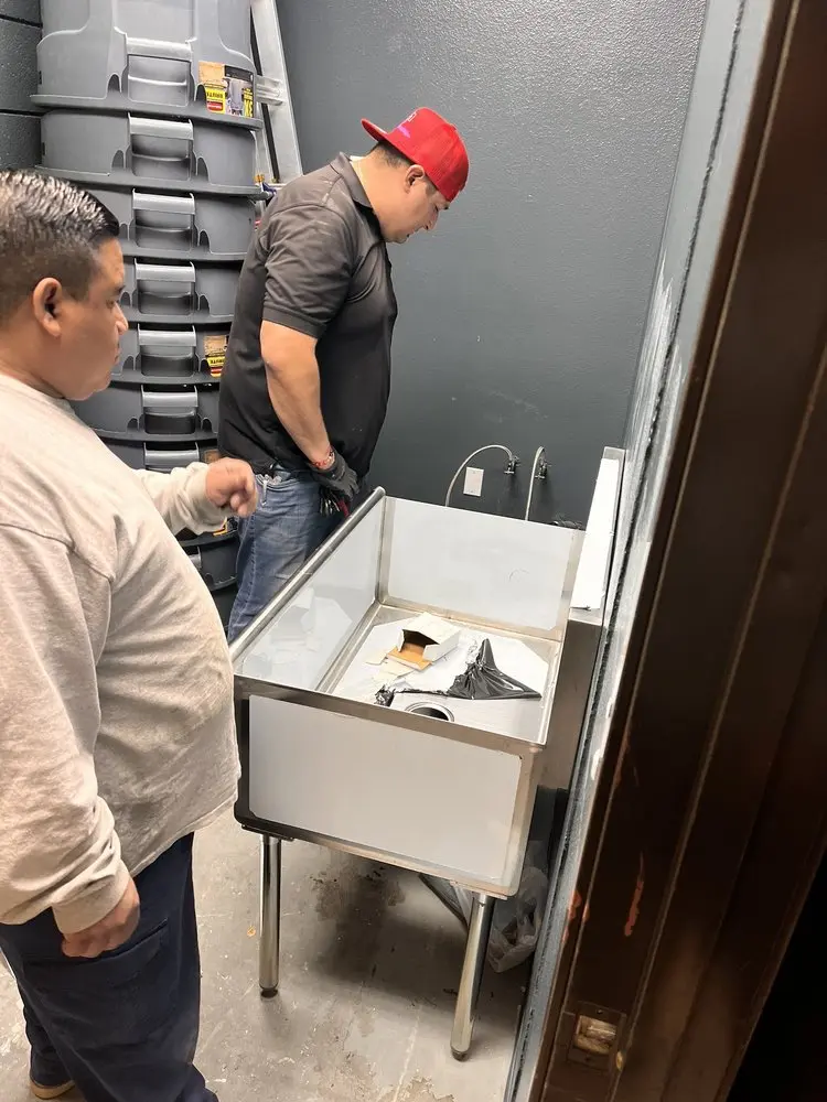 Commercial plumbing and sink installation in Morris